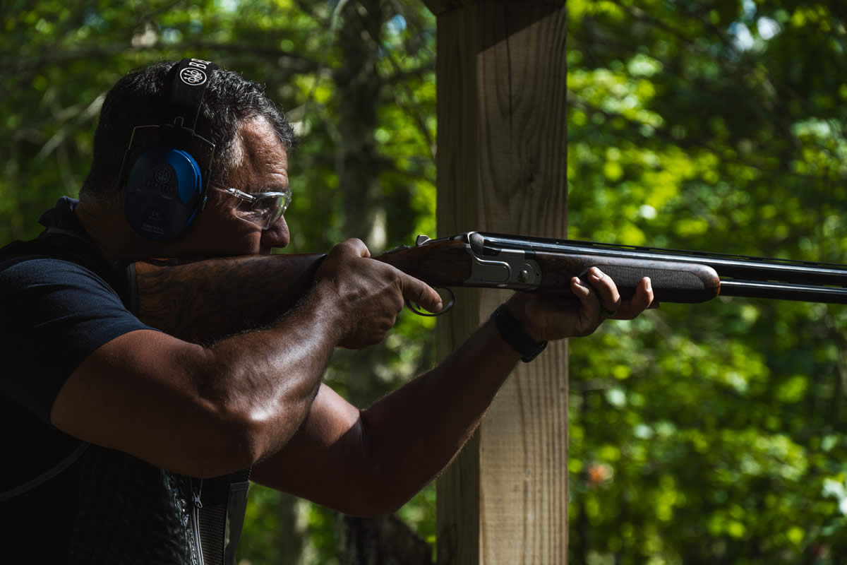 A shooter calling for a target