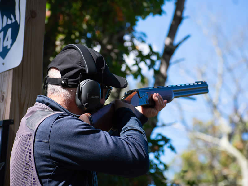 A shooter taking a station at The Preserve